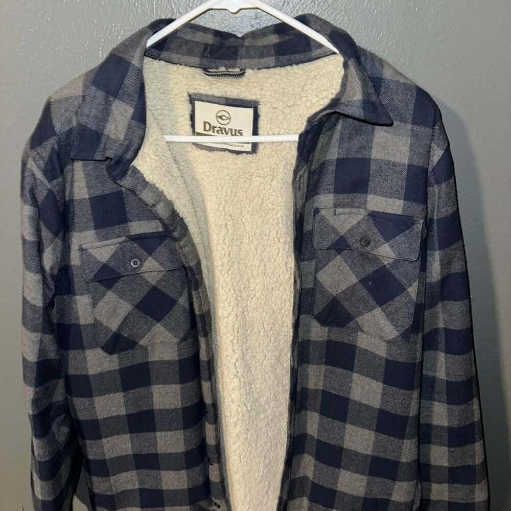 Dravus Sherpa Lined Plaid Flannel Shirt Jacket
